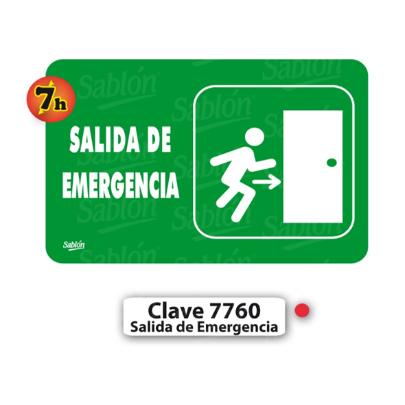 SENAL DE SALIDA DE EMERGENCIA 7760